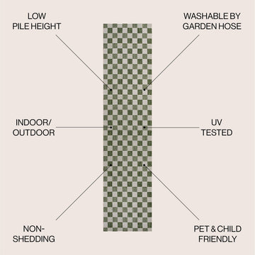 Aimee Traditional Cottage Checkerboard Indoor/Outdoor Area Rug